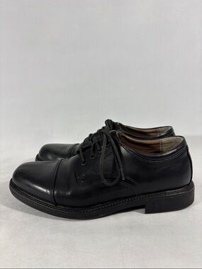 Thom McAn Black Leather Dress Shoes Oxfords 9.5W **